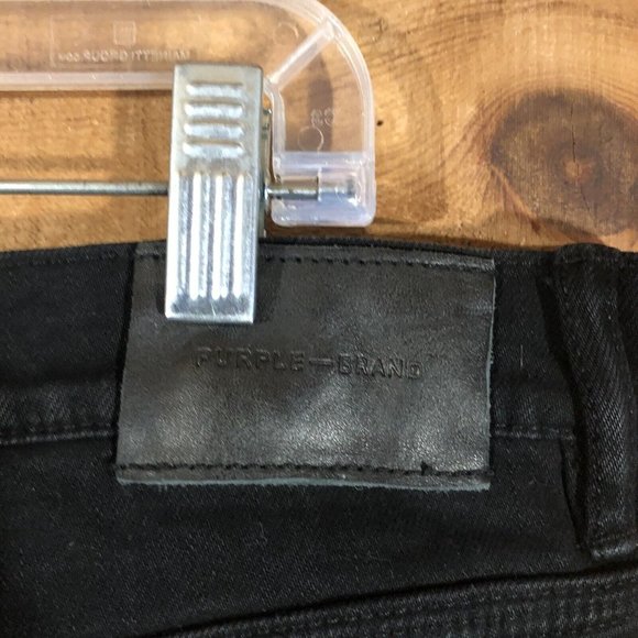 NEW Purple Brand Jeans P001 Jeans Mens Size 36x34 Slim Skinny Button Fly Black - Picture 14 of 14